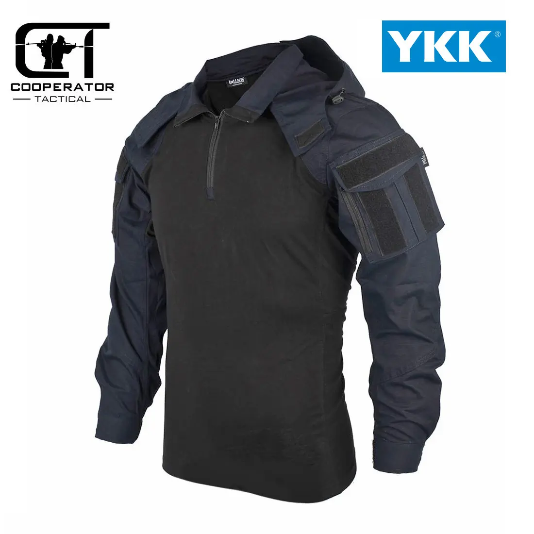 

TRN SP2 Combat Shirt Top Sleeve Men's Tactical Hunting Jacket Camouflage Navy Blue Camo for Outdoor Military Airsoft