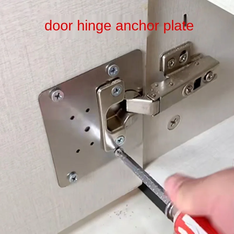 1PCS Cabinet Door Hinge Repair Kit Wardrobe Side Panel Mount Wood Board |