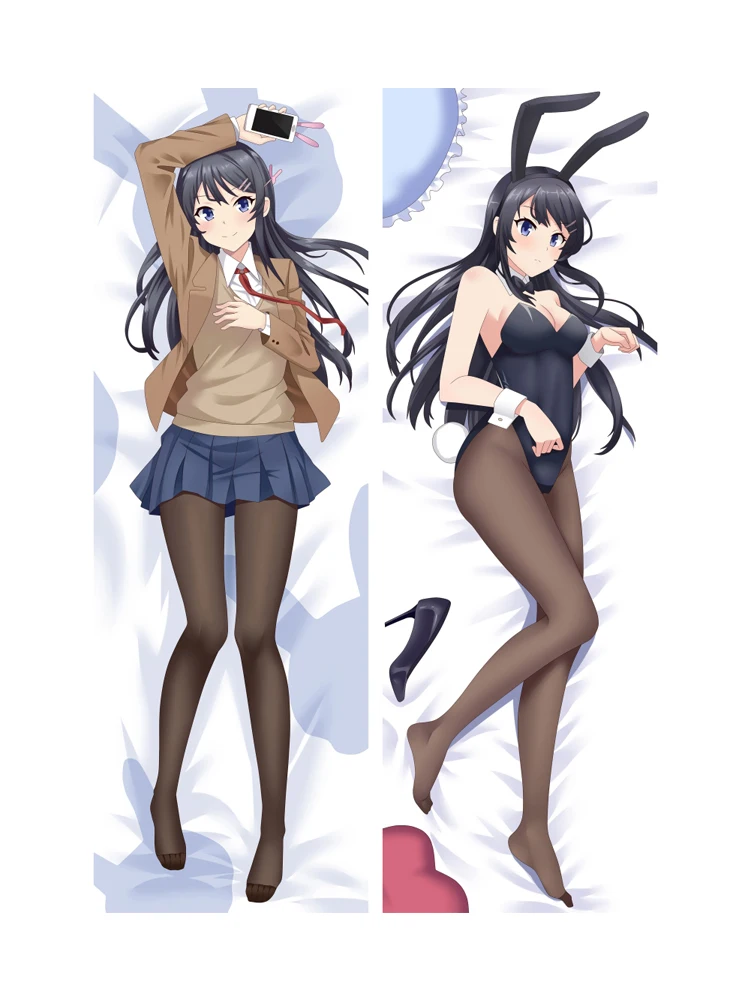 Rascal Does Not Dream of Bunny Girl Senpai Mai Sakurajima Anime Body Pillow Case Cover Kawaii   Cospaly Pillowcase