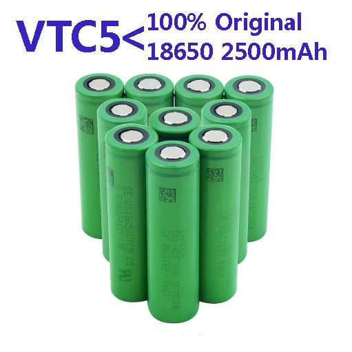 

100%.Original.rechargeabie.VTC5.3.7V.2500mAh.Li-ion.battery.18650 for Sony.US18650.VTC5.30A Toys flashlight.tools.