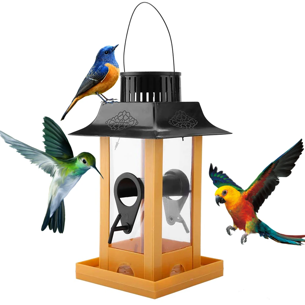 

Solar Energy Bird Feeder Solar Light Wild Hanging Bird Feeder Tray Solar Lantern for Outdoors Garden Tree Decoration