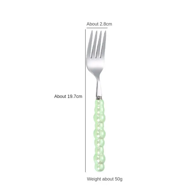 

Stainless Steel Fork Stainless Steel Pearl Handle Anti-rust Smooth Touch Very Durable Dinner Fork/fruit Fork/fruit Pick