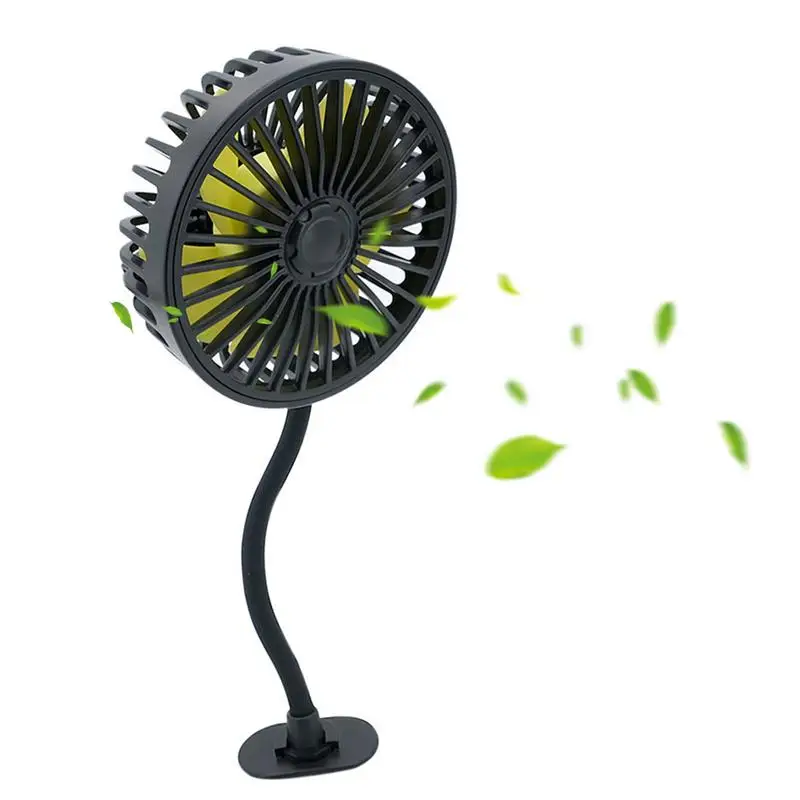 

Car Fan For Back Sea Portable Car Cooling Fan 5V Cooling Air Small Personal Fan Adjustable Head Vehicle Fan Rechargeable USB Fan