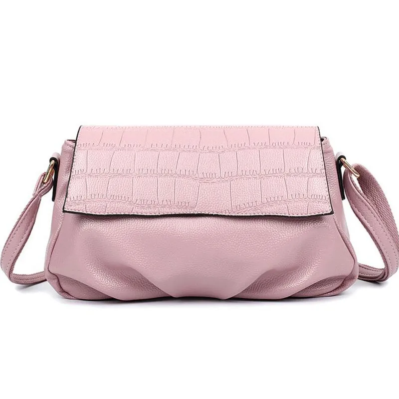 

Sweet Japanese Women Pleated Middle Shoulder Bag Pink Brand Designer Quality Purse bolsa feminina luxury Korea Fashion Messenger