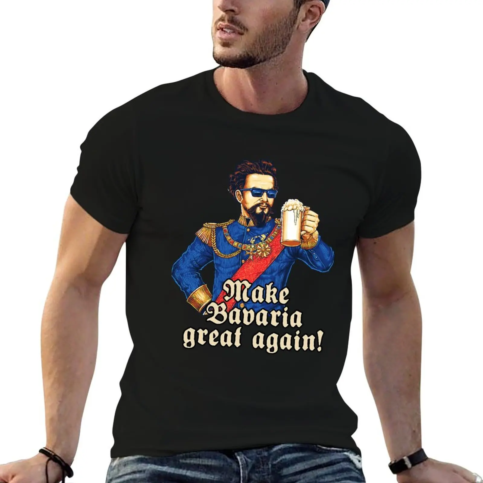 Make Bavaria Great again - Blauer K?nig Ludwig Bier T-Shirt незаменимая футболка для мальчиков белая