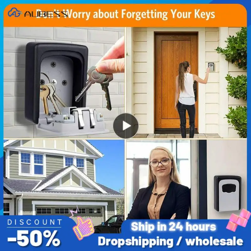 

1~6PCS Multipurpose Key Storage Lock Box Key Lock Box Aluminum Alloy Security Key Storage Secret Box For Indoor And Outdoor