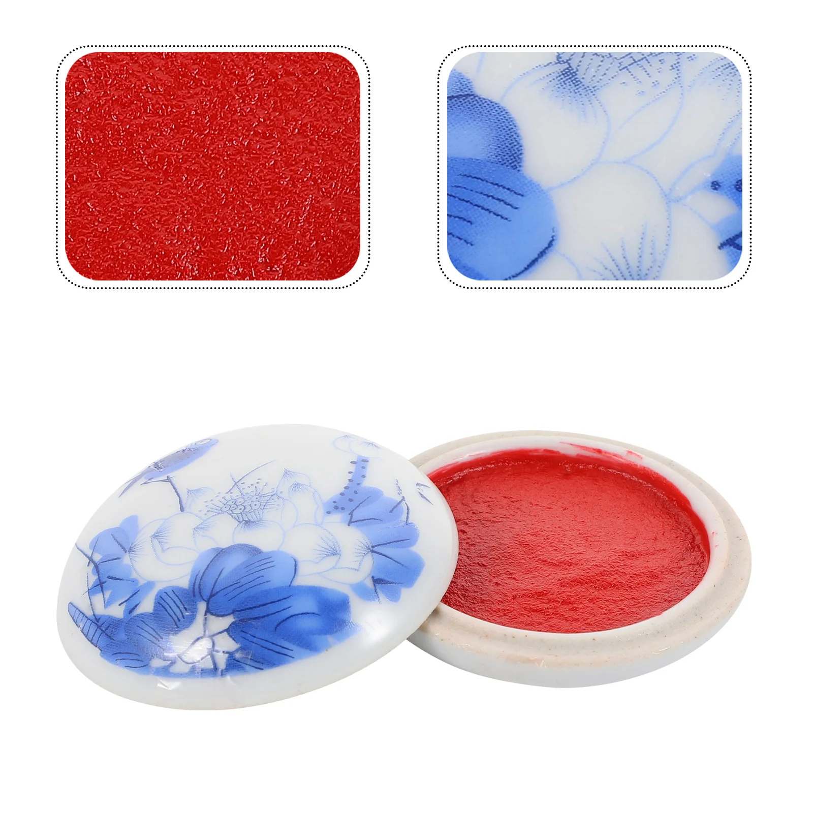 

Ink Pad Premium Inkpad Ceramic Box Calligraphy Painting Paste Supply Chinese Seal Use