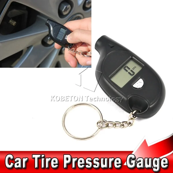 

Mini LCD Digital Tire Pressure Gauge TPMS Tools Car Bike Motor Tyre Pressure Tester Air Pressure checker adapter with Keychain