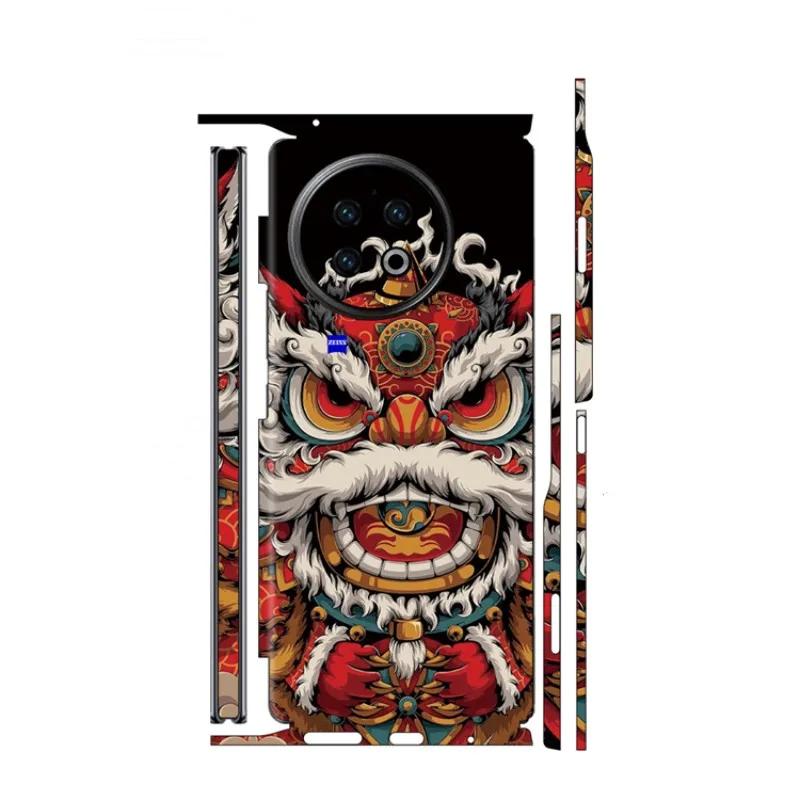 

3M Cute Pattern Matte Skin Film Phone Back Wrap Sticker For Vivo X Fold2 Wrap +Hinge+side Sticker Vivo X Fold