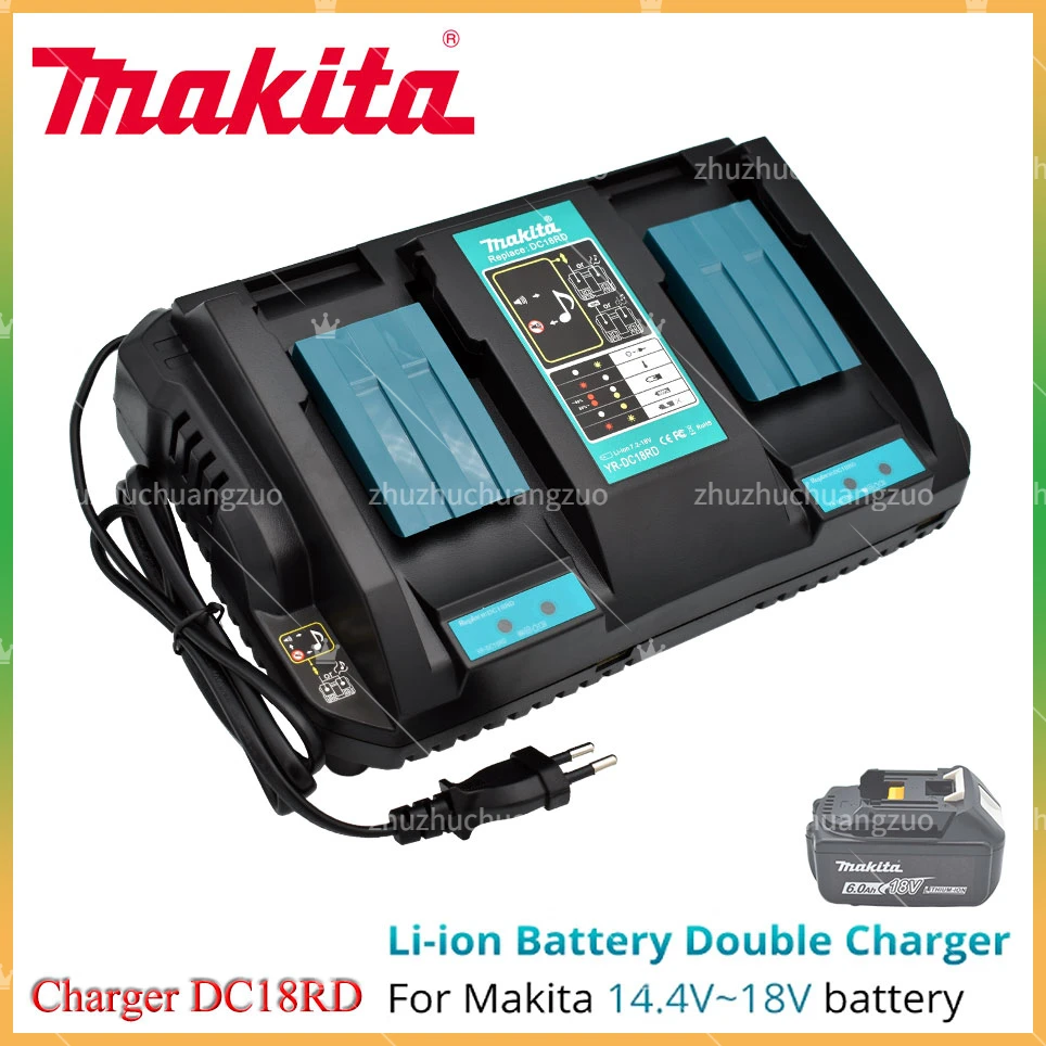 

Original DC18RD Double Charger Li-ion Rechargeable Battery Charger for Makita 14.4V 18V BL1850 BL1830 BL1860 BL1840 BL1415