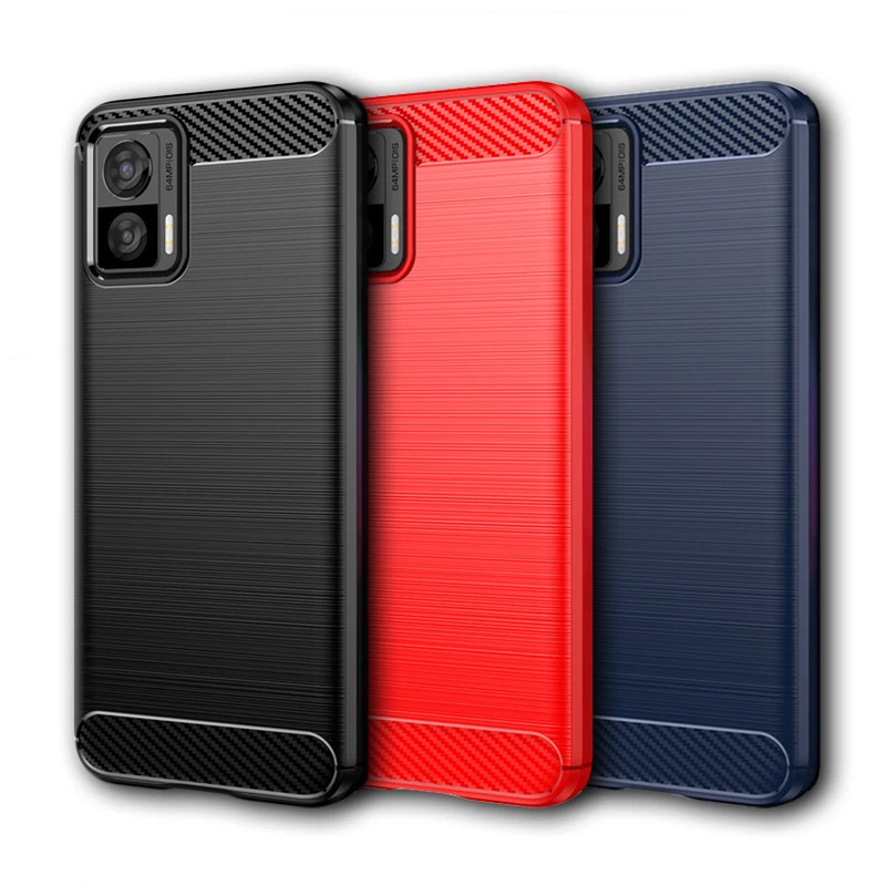 

For Motorola Edge 30 Neo Case Moto Edge 30 Neo Cover 6.28 inch Carbon Fiber Shockproof Silicone Bumper For Moto Edge S30 30 Neo