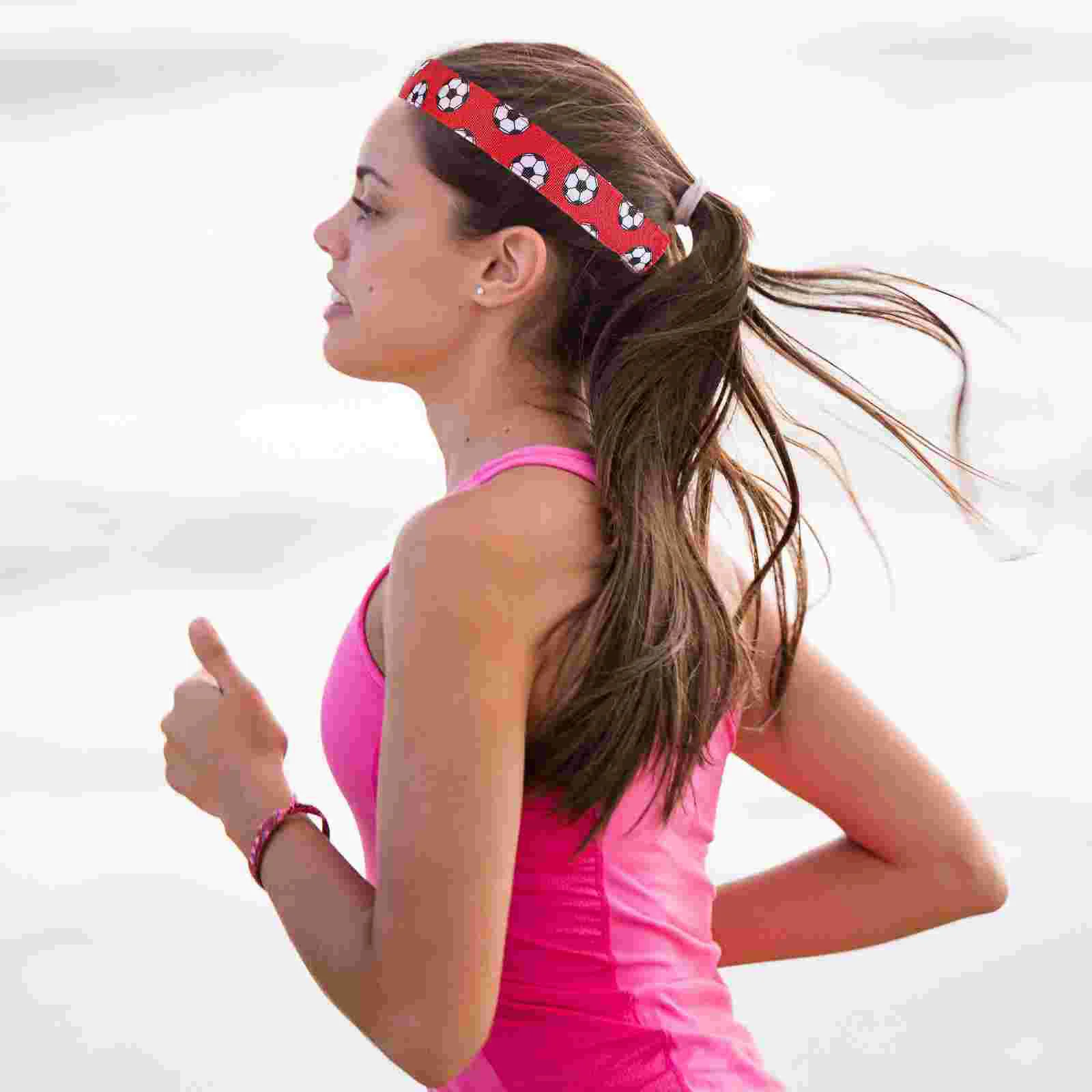 

4 Pcs Football Headband Women Women's Headbands Volleyball Sweatband Fabric Absorbing Sport Sweatbands