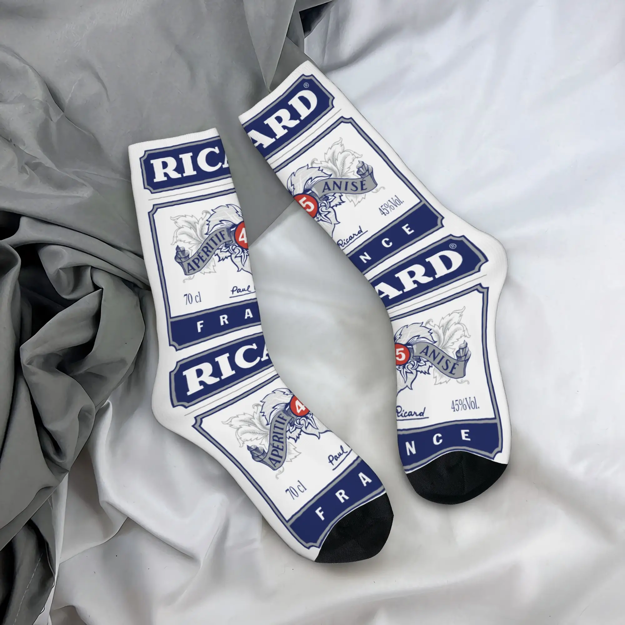 Фото Носки Custom Harajuku R-ricards с 3D-принтом для мужчин и женщин, теплые спортивные футбольные носки. №1