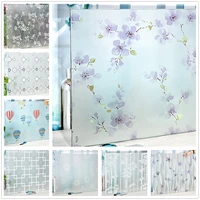 matte decorative privacy window film heat control stained window sticker self adhesive glass film plum blossom decals for home