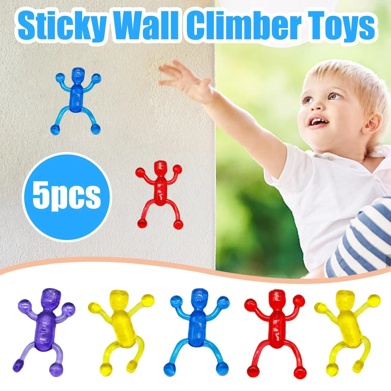 

1pcs TPR Vent Emotions Cute Villain Sticky Soft Glue Funny Person Spoof TPR Hand Whole Wall Stick Toy Toy Climbing A3M6