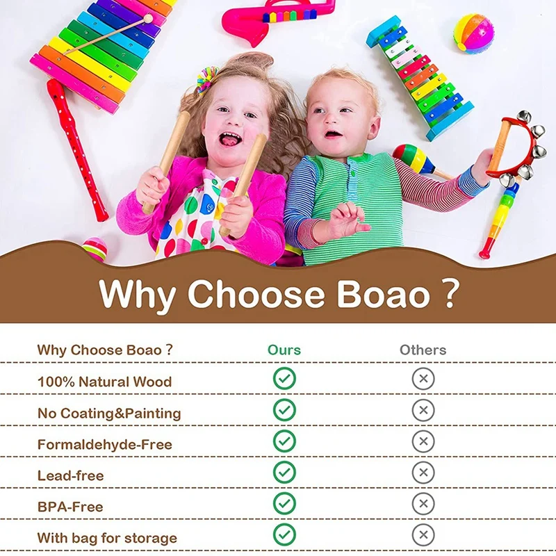 Набор музыкальных ударных инструментов ритм-палочки + деревянные шейкеры для яиц