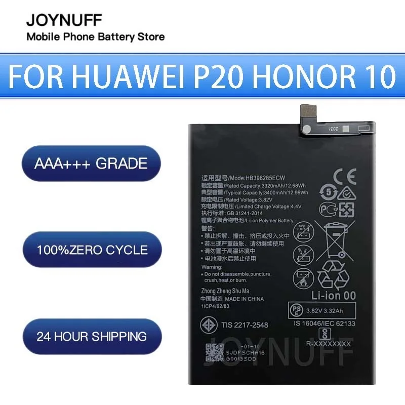 

New Battery High Quality 0 Cycles Compatible HB396285ECW For Huawei P20 Honor 10 COL-AL00 COL-AL10 COL-TL00 COL-TL10 COL-L29+kit