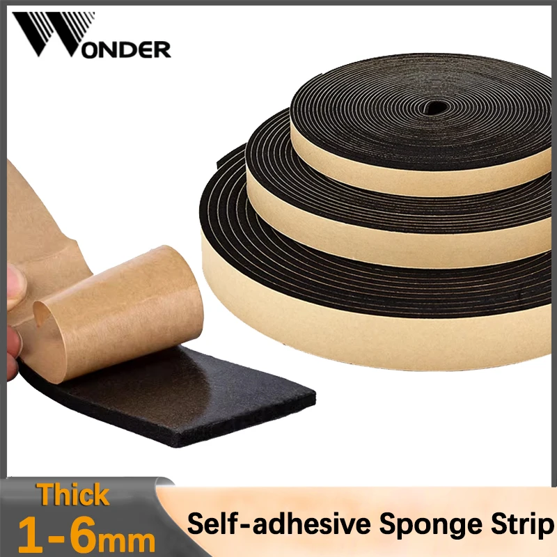 

Самоклеящаяся уплотнительная лента из резиновой пены, уплотнительная губка из EPDM, водонепроницаемая лента, звукоизоляционная лента для предотвращения столкновений