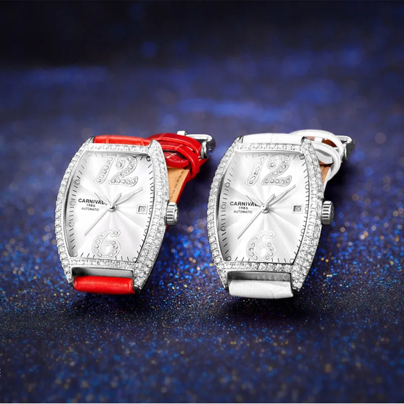 CARNIVAL Brand Fashion Mechanical Watch for Women Ladies Luxury Waterproof Business Automatic Wristwatch Dress Clock Reloj Mujer enlarge