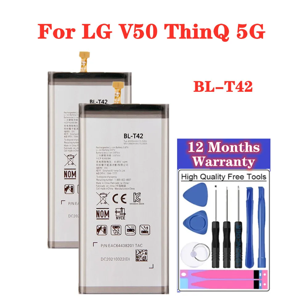 НОВЫЙ 4000mAh BLT42 BL-T42 Сменный аккумулятор для LG V50 ThinQ 5G V500N V500EM V500xm BL T42 аккумулятор для телефона + Инструменты
