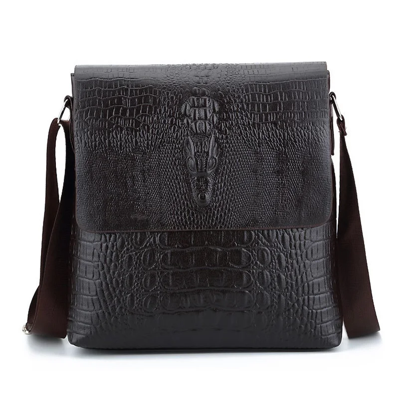 

Pattern Small Single-shoulder Messenger Fashion Bag Men's Bag Casual Bag Leather Shoulder Alligator Handbag Business Man Male