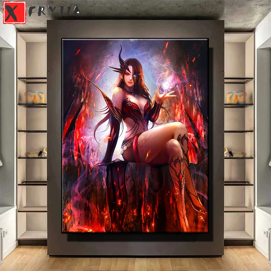 

Алмазная мозаика, Фантастическое искусство, персонаж игры, сексуальная богиня, алмазная живопись, вышивка крестиком, вышивка, настенное иск...