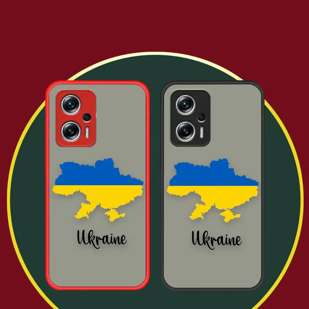 

New Ukraine Flag Pattern Shockproof Case For Xiaomi 11 11T 12 NOTE 10 LITE Capa POCO F3 M3 X3 M4 X4 F4 C40 GT PRO NFC 4G 5G Case