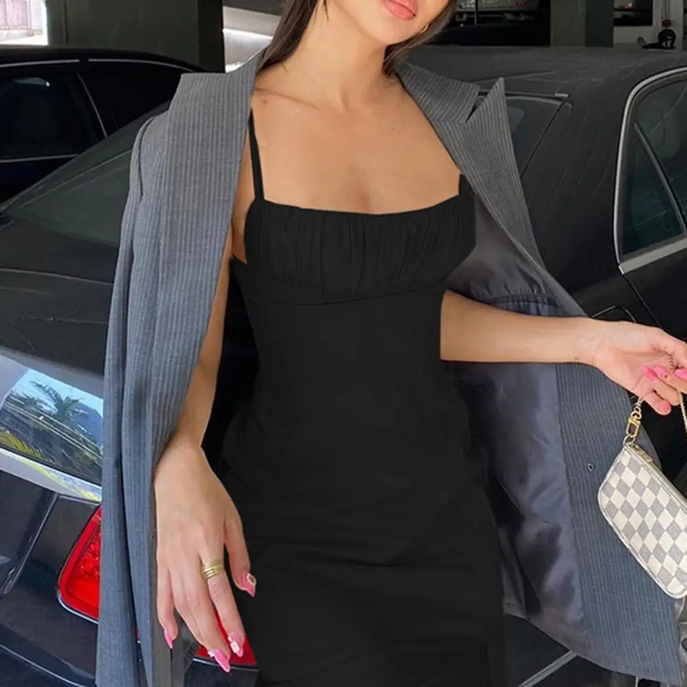 

Slim Ladies Bandage Pleats Dress for Beach Bodycon Dress Slim Ladies Bandage Pleats Dress for Beach
