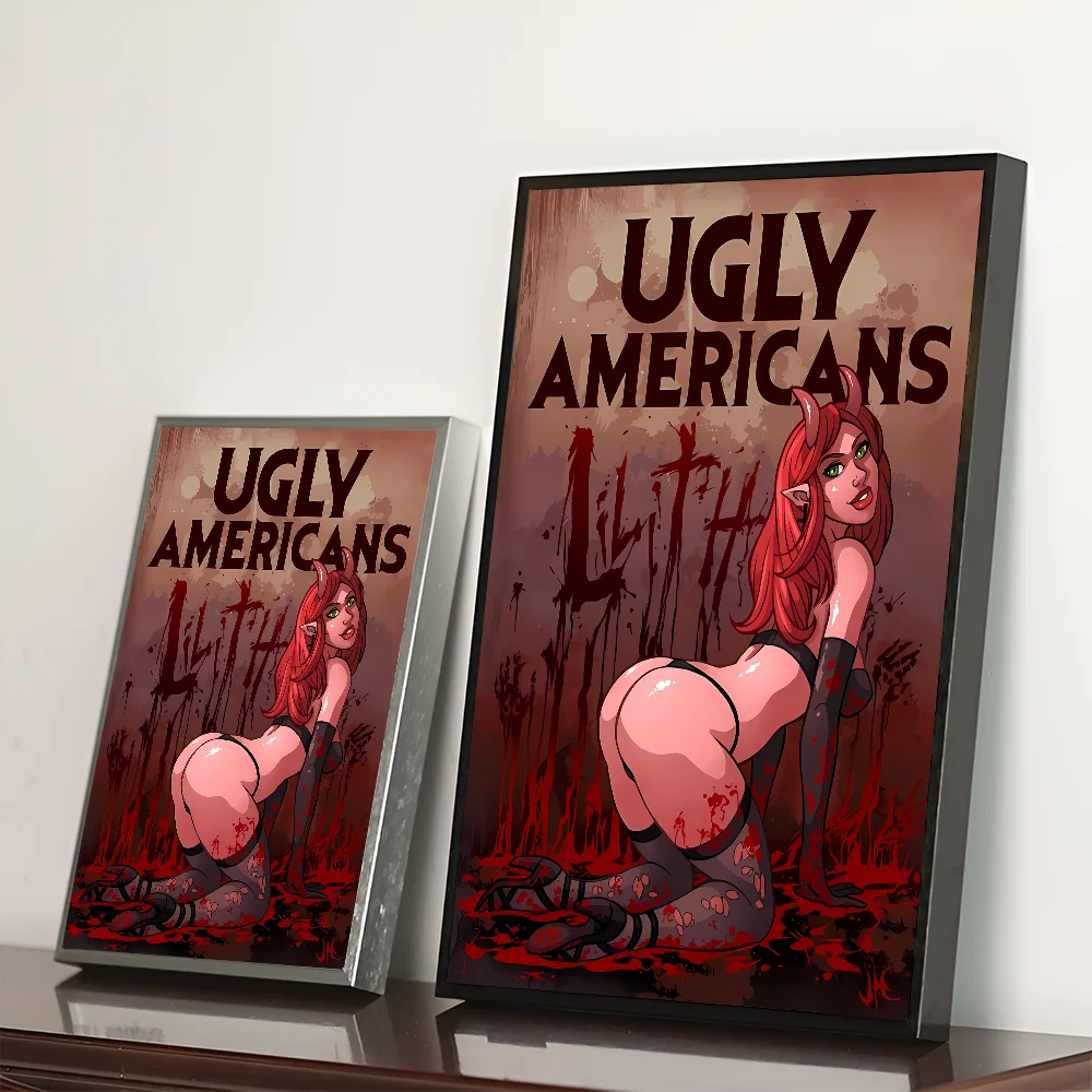 Художественный Самоклеящийся Постер U-образный Уродливый Американский