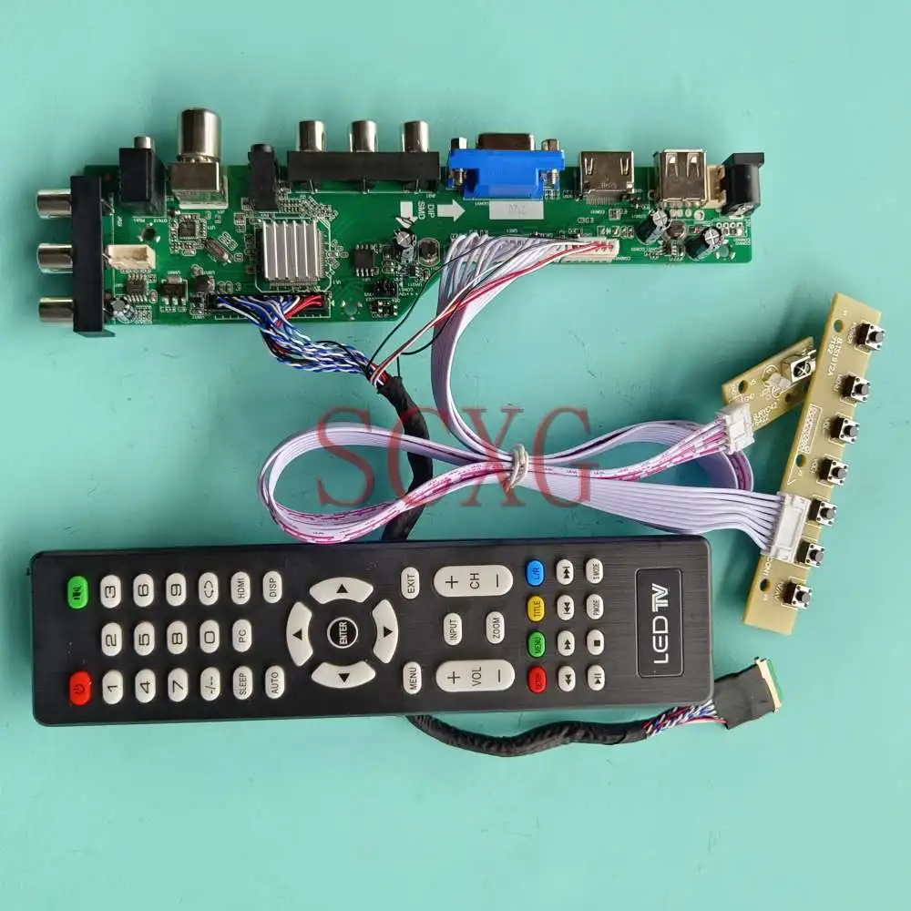 

Driver Control Board Kit Fit LTN173KT01-H01 DVB Digital Signal 17.3" LCD Display LVDS 40 Pin AV USB HDMI-Compatible VGA 1600 900