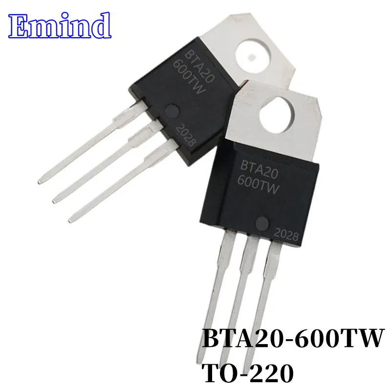 

5Pcs BTA20-600TW BTA20 Thyristor TO-220 20A/600V DIP Triac Large Chip