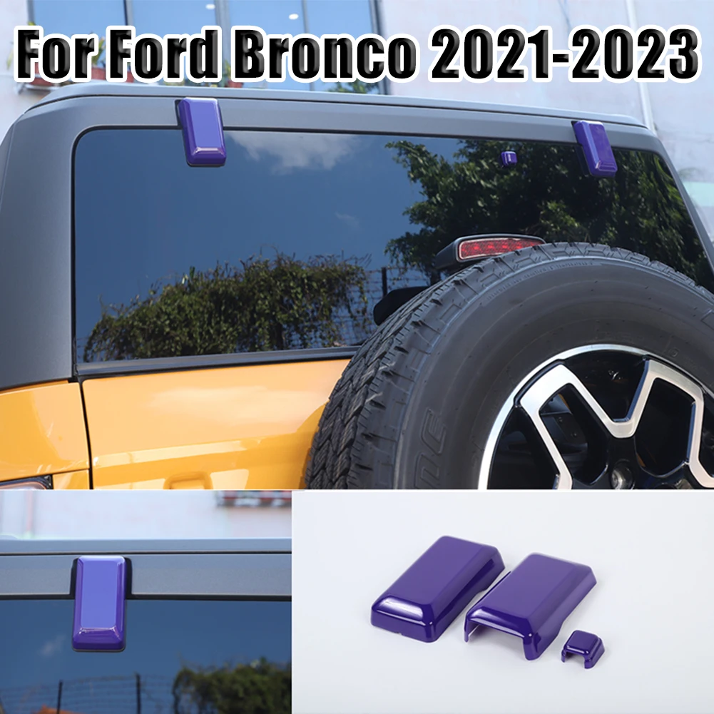 

ABS Purple Rear Tailgate Windshield Hinge Trim Fit For Ford Bronco 2021-2023 Easy Installation, Heat Resistant