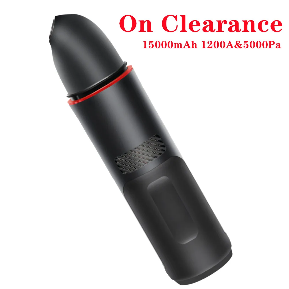 

GKFLY 5000Pa Portable Handheld Vacuum Cleaner 1200A Emergency Car Jump Starter Starting Device Car Battery Booster Buster