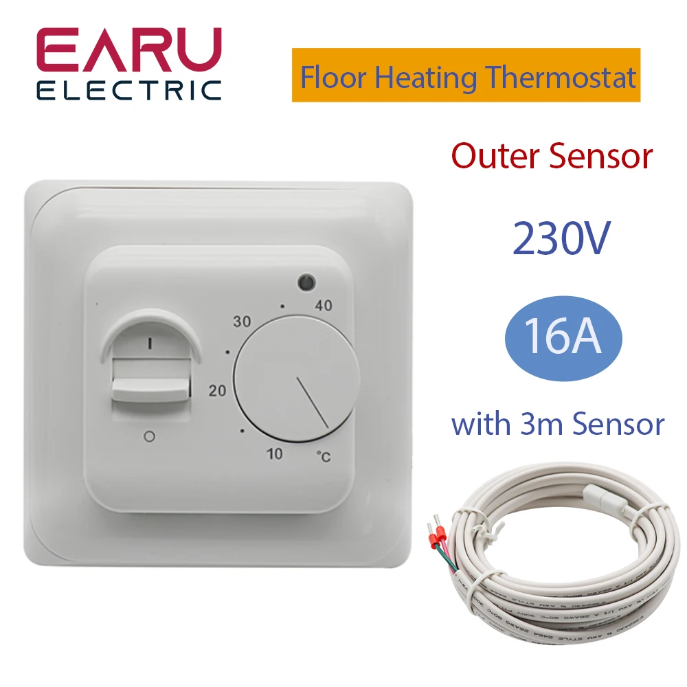 

EARUELECTRIC Термостат для электрического пола 220В 16А