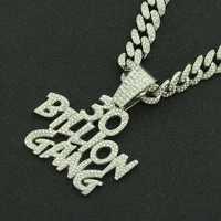hip hop iced out cuban chains bling diamond letter number pendant mens necklaces miami gold chain charm jewelry for men choker
