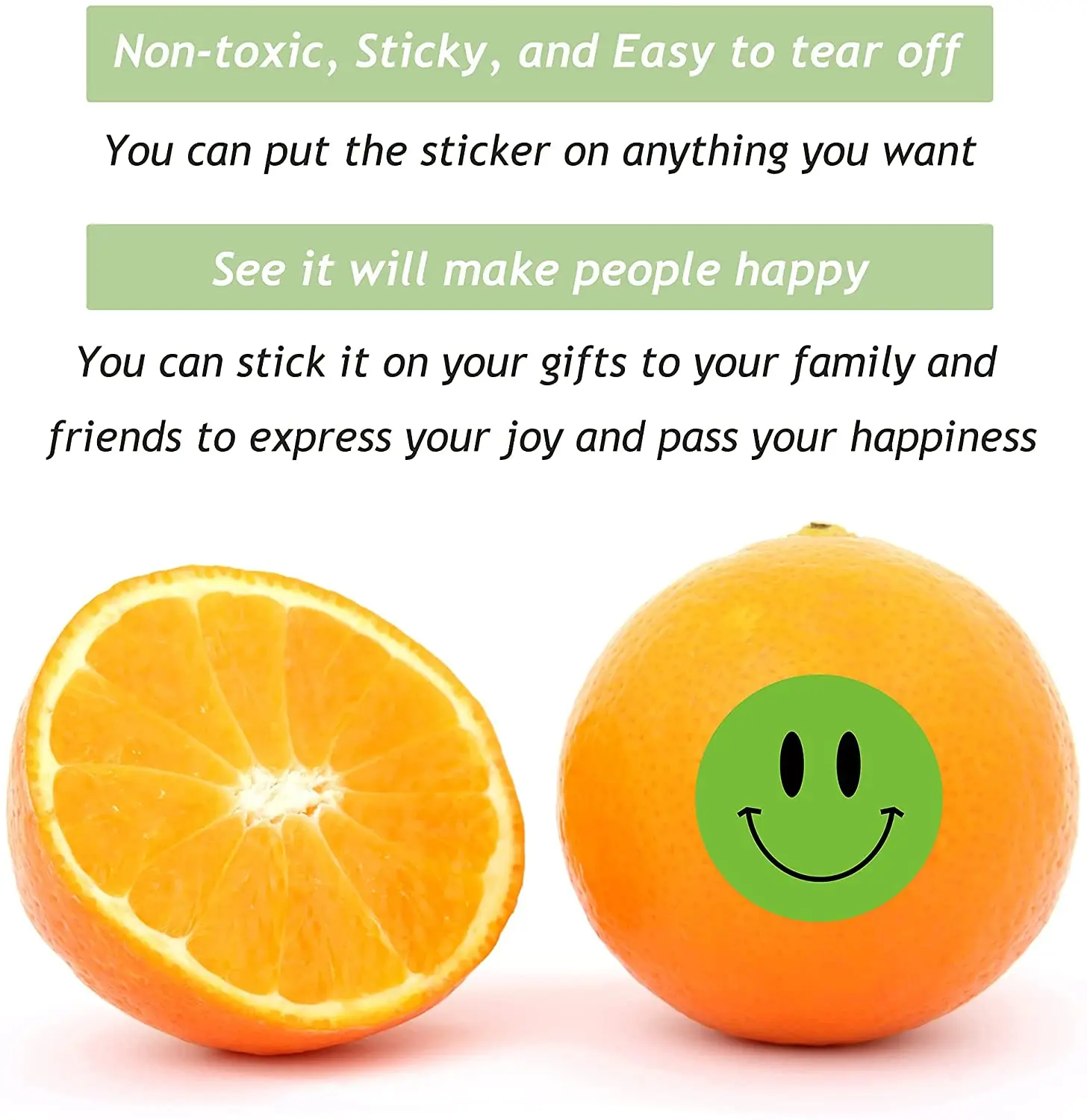 Зеленые наклейки на ноутбук телефон с улыбающимся лицом портретные игрушки для