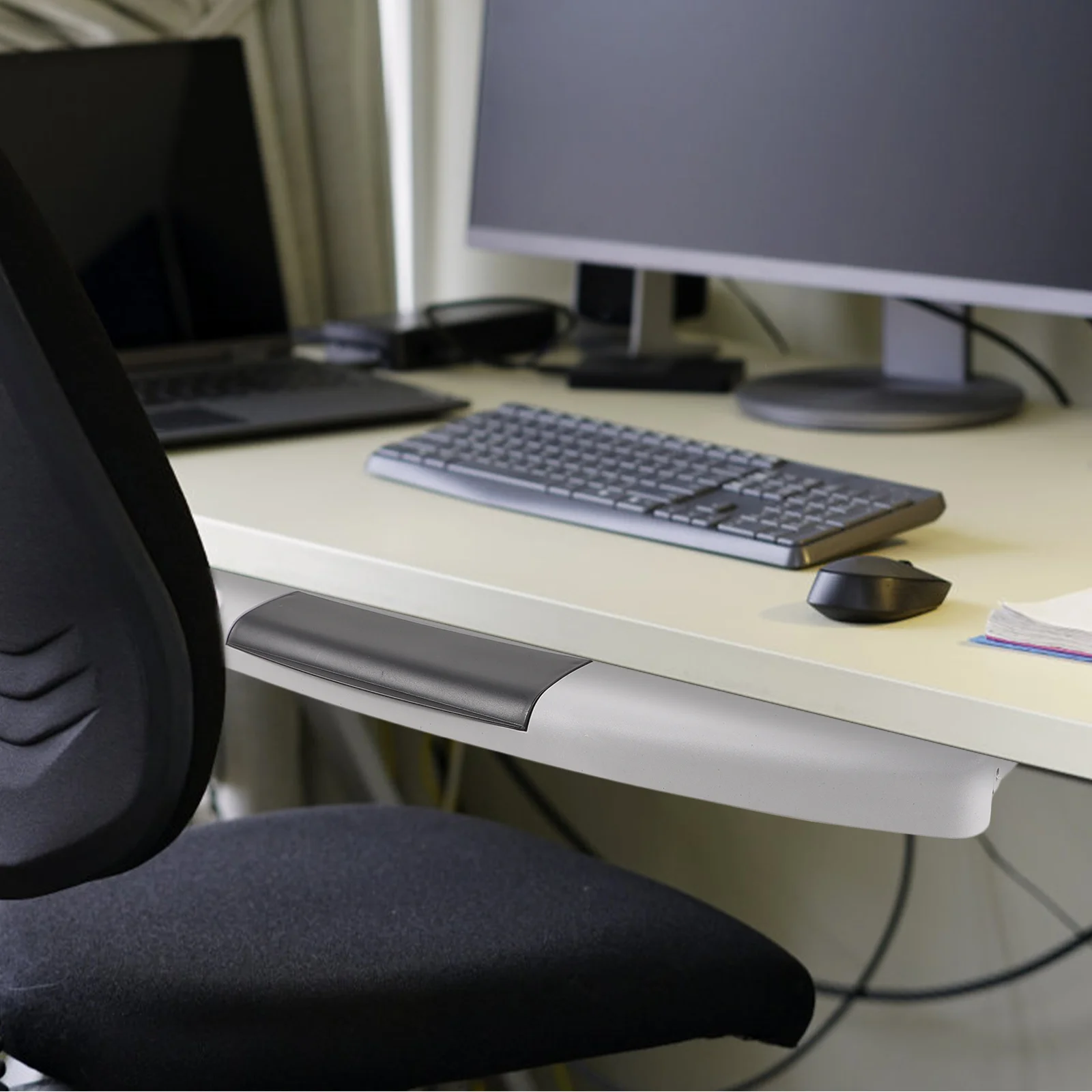

1 Set Large Keyboard Tray Under Desk Pull Out Keyboard Tray Keyboard Desk Tray with Sliders
