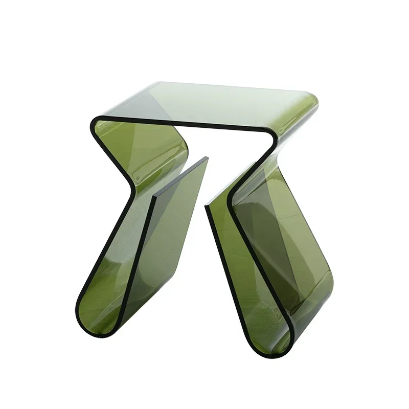 Прозрачный акриловый журнальный столик домашний зеркальный роскошный боковой