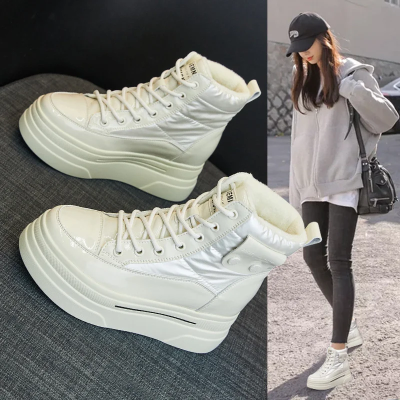 

Роскошная брендовая Подлинная Новинка 2023, короткие женские зимние ботинки из плотного хлопка и плюша, ботинки мартинсы