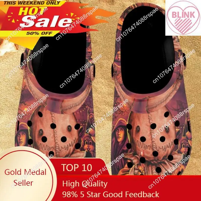 

Twoheartsgirl Horror Halloween Film Trick R Treat Sam Soft Bottom Sandals Outside Beach Slippers Breathable Slide Zapatos Hombre