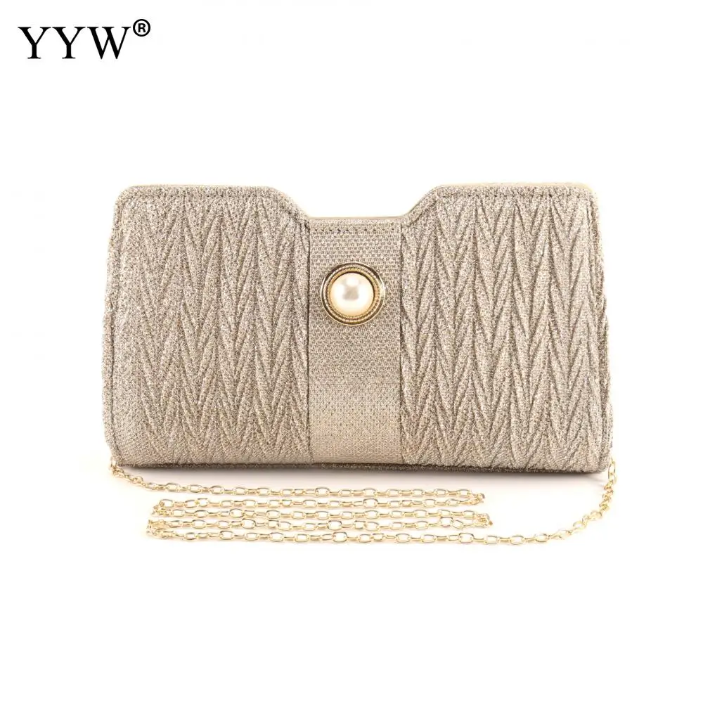 

New Fashion Women Evening Bag Brand Party Banquet Gold Bag For Ladies Wedding Clutches Handbag Shoulder Bag Chain Bolsas Mujer