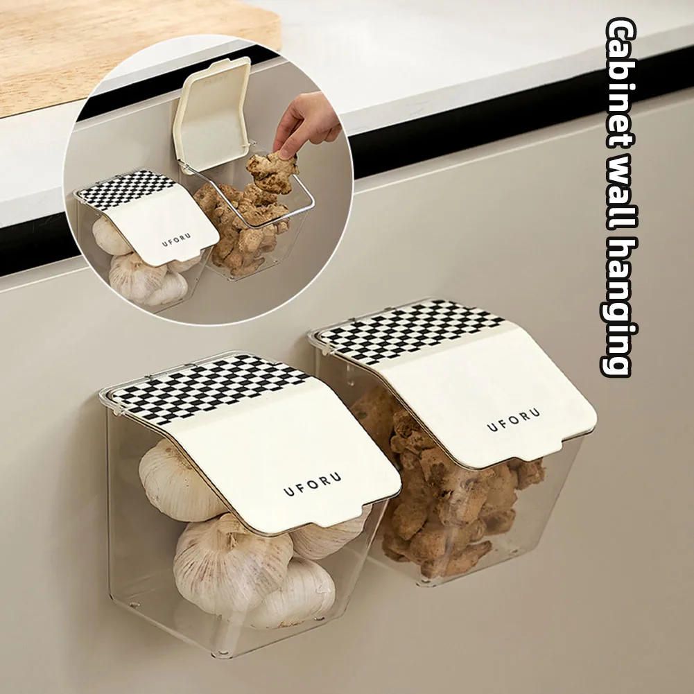 

Household Seasoning Jar Storage Rack With White Lid No Punching Organizing Box Home Storage Supplies