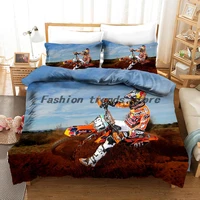 yi chu xin luxury bedding set motorcycle print duvet cover set with pillowcase motocross bedspread boys bed set