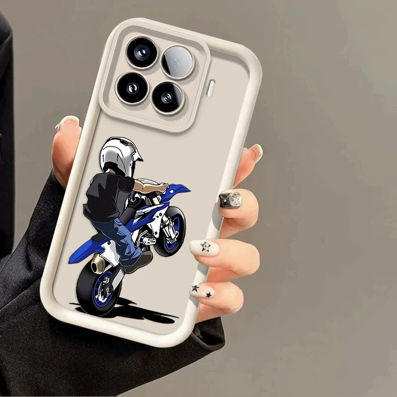 Фото Гибкий силиконовый чехол для Xiaomi 17T 15T Pro Mi 17 15 5G, защитный чехол с ударопрочным принтом Motocyber. №3