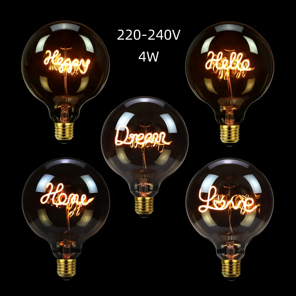 TIANFAN светодиодная лампочка Эдисон янтарного цвета 4 Вт с регулировкой яркости 220 В