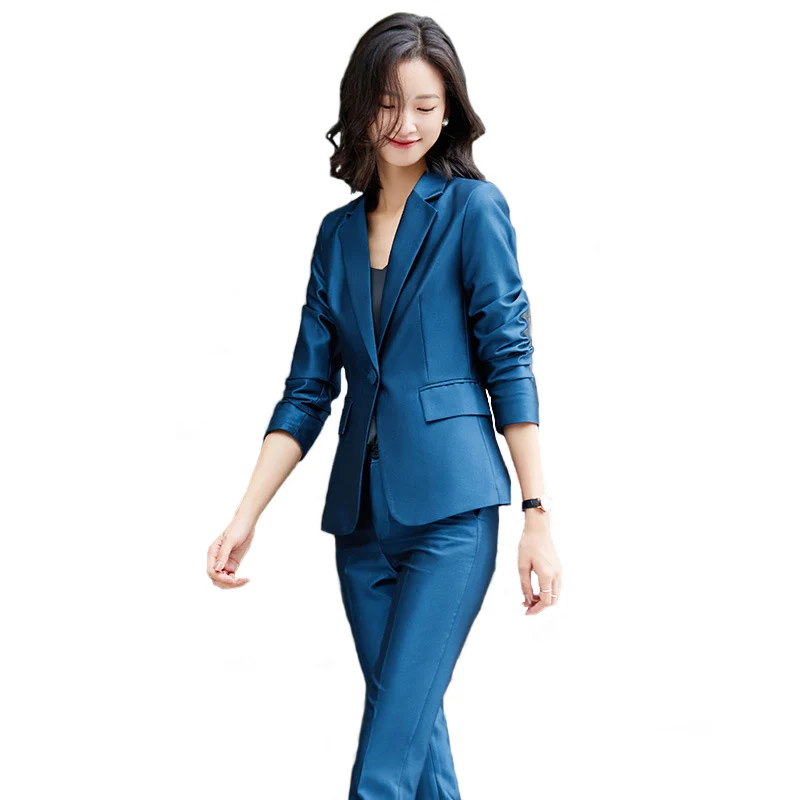 

2022 New Women Two Piece Sets Office Lady Formal Pant Suits Female Autumn Winter Business Blazer Set Fashion Pantsuits Clothes