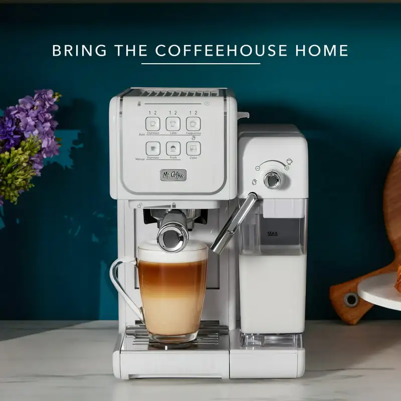 

One- CoffeeHouse Espresso, Cappuccino, and Latte Maker, White