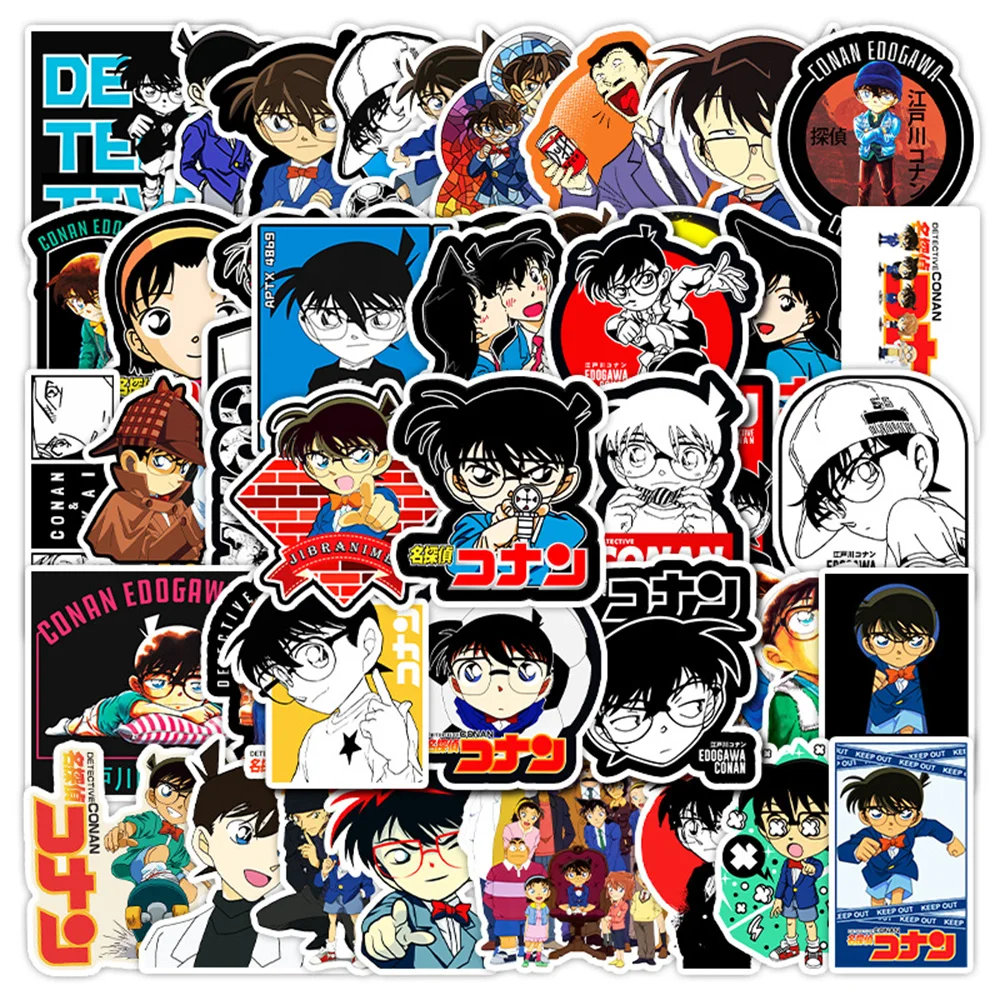 

10/30/50/PCS Cartoon Anime Detective Conan Creative Graffiti Sticker Bicycle Scooter Helmet Laptop Computer Wholesale