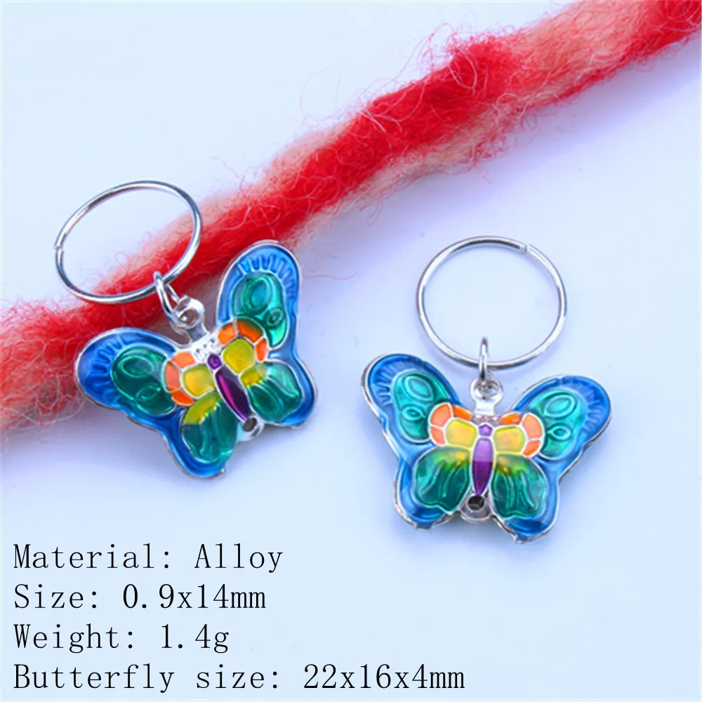 

5pcs Butterfly Hair Braid Rings Beads Braiding Dread Dreadlocks Braids Hair Sparkly Hair Tools Bohemian Braided Hair Accessories