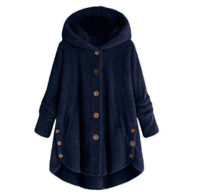 Women Autumn Winter Coat Warm Teddy Bear Wool Jacket Female Plush Hooded New Women's Coats Solid Color